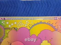 Vintage Original 1969 PETER MAX Man Must Moon Poster 24x36 Not Blacklight