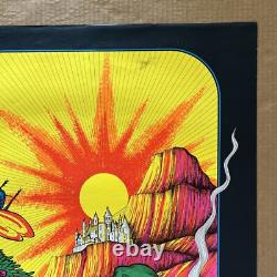 Vintage Original 1970 Time Out In Time Blacklight Poster 70s Frog Fantasy Trip