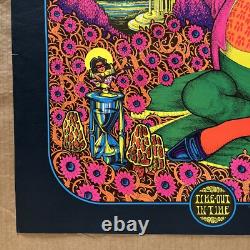 Vintage Original 1970 Time Out In Time Blacklight Poster 70s Frog Fantasy Trip
