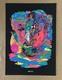 Vintage Original 1970s Speed Blacklight Poster Planet Earth World Psychedelic