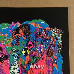 Vintage Original 1970s Speed Blacklight Poster Planet Earth World Psychedelic