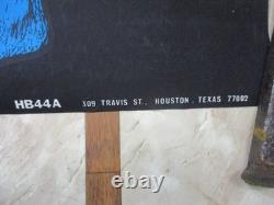 Vintage Original 1971 AFRO LOVE Black Power Black Light Art Poster 34 x 21