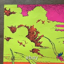 Vintage Original 1971 Houston Blacklight Weird Children Poster 70s Fantasy