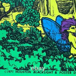 Vintage Original 1971 Houston Blacklight Weird Children Poster 70s Fantasy
