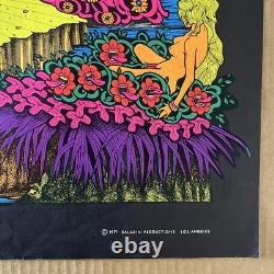 Vintage Original 1971 Magic Forest Blacklight Poster 70s Fantasy Psychedelic Art