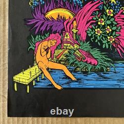 Vintage Original 1971 Magic Forest Blacklight Poster 70s Fantasy Psychedelic Art