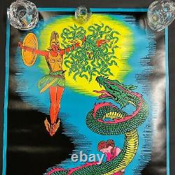 Vintage Original 1971 PERSEUS Murray Skoff Blacklight Poster NOS SEALED P18