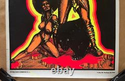 Vintage Original 1971 The Proud Ones Blacklight Poster. Black Panther 70s Afro