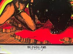 Vintage Original 1971 The Proud Ones Blacklight Poster. Black Panther 70s Afro