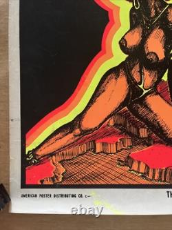 Vintage Original 1971 The Proud Ones Blacklight Poster. Black Panther 70s Afro