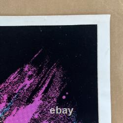 Vintage Original 1974 Blacklight Flocked Avalon Poster Velvet Medieval Castle