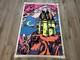 Vintage Original 1974 Gemini Rising Medieval Castle Blacklight Flocked Poster