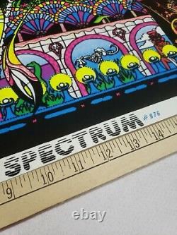 Vintage Original 1974 Spectrum #976 Black Light Poster 23x35 Psychedelic RARE