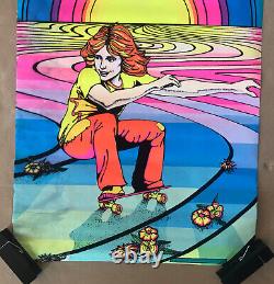 Vintage Original 1976 Pro Arts Ultimate Trip Velvet Blacklight Poster Skateboard