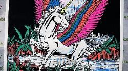 Vintage Original 1983 Pegasus Blacklight Poster Velvet Flocked Scorpio NY #1606