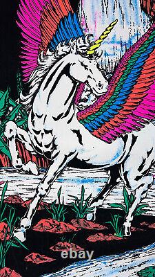 Vintage Original 1983 Pegasus Blacklight Poster Velvet Flocked Scorpio NY #1606