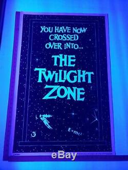 Vintage Original 1989 Twilight Zone Black Light Poster CBS National Trends Rare