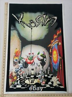 Vintage Original 2002 Korn Blackight Felt Poster 23x 35 Funky Ex++ RARE Giant