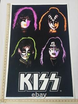 Vintage Original 2003 Kiss Rock Band Blacklight Poster #331 23X35 Funky