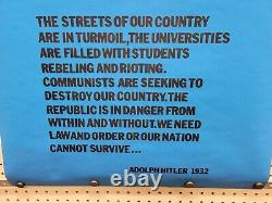Vintage Original 70's Gemeni Rising Inc. Blacklight Poster Adolf Hitler Quote