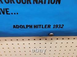 Vintage Original 70's Gemeni Rising Inc. Blacklight Poster Adolf Hitler Quote