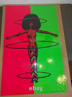 Vintage Original BLACK POWER Blacklight Poster 1971 Pro Arts ZASH Afro Woman