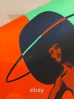 Vintage Original BLACK POWER Blacklight Poster 1971 Pro Arts ZASH Afro Woman
