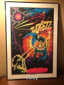 Vintage Original Black Light Poster Large Format Heavy Card Stock Space Demon Da