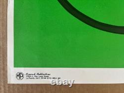 Vintage Original Black Power Fist Panthers Political blacklight Poster Flag 1974