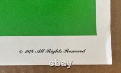 Vintage Original Black Power Fist Panthers Political blacklight Poster Flag 1974