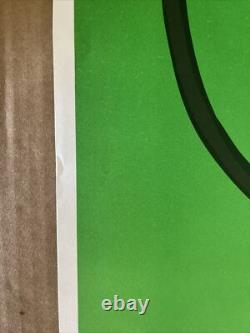 Vintage Original Black Power Fist Panthers Political blacklight Poster Flag 1974