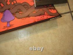 Vintage Original Blacklight Poster Captain America psychedelic 1970 Motorcycle