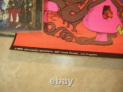 Vintage Original Blacklight Poster Captain America psychedelic 1970 Motorcycle