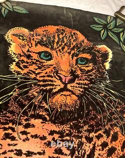 Vintage Original Blacklight Poster Cub Cheetah/Cougar/Cat