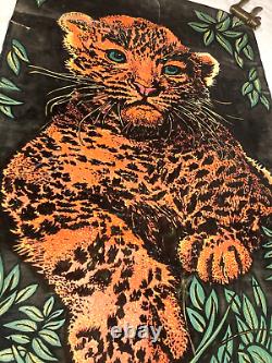 Vintage Original Blacklight Poster Cub Cheetah/Cougar/Cat