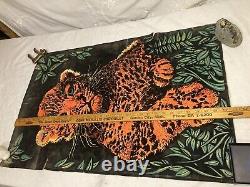 Vintage Original Blacklight Poster Cub Cheetah/Cougar/Cat