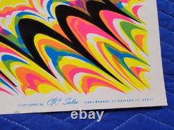 Vintage Original CHOPPER Blacklight Poster 1975 Biker Demon Gnarly Skull