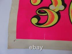 Vintage Original LOVE IS A GAS Esso Tiger in Your Tank Black Light Poster 1969