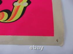 Vintage Original LOVE IS A GAS Esso Tiger in Your Tank Black Light Poster 1969