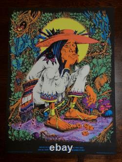 Vintage Original Mescalito Mezcalito Blacklight Poster Rick Griffin 1968 Peyote