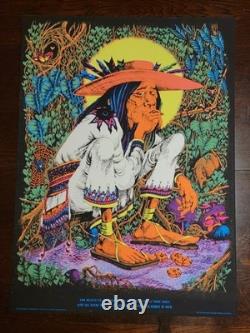 Vintage Original Mescalito Mezcalito Blacklight Poster Rick Griffin 1968 Peyote