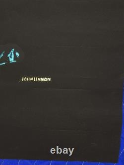 Vintage Original Psychedelic John Lennon Blacklight Poster Black Light Beatles
