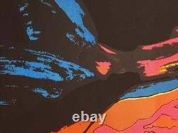 Vintage Original Psychedelic John Lennon Blacklight Poster Black Light Beatles