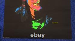 Vintage Original Psychedelic John Lennon Blacklight Poster Black Light Beatles