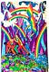 Vintage Original Rainbow Country'70 Black Light Poster Linda Brewer Very Rare