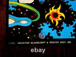Vintage Original THE TRIP Psychedelic Blacklight Poster 1970 Houston LSD Acid