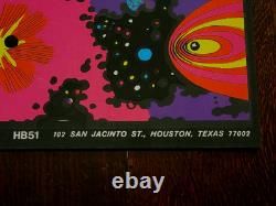 Vintage Original THE TRIP Psychedelic Blacklight Poster 1970 Houston LSD Acid