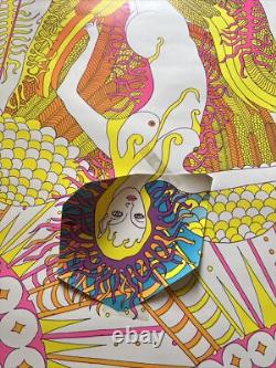 Vintage Original moon girls blacklight poster printers sample 1960s Psychedelic
