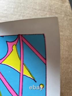 Vintage Original moon girls blacklight poster printers sample 1960s Psychedelic