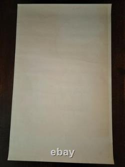 Vintage PEANUTS Charlie Brown Snoopy Woodstock Blacklight Poster 60s 70s VIVID